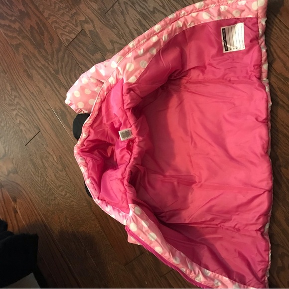 Disney Minnie Mouse polka dot puffer jacket with ears - Picture 2 of 6